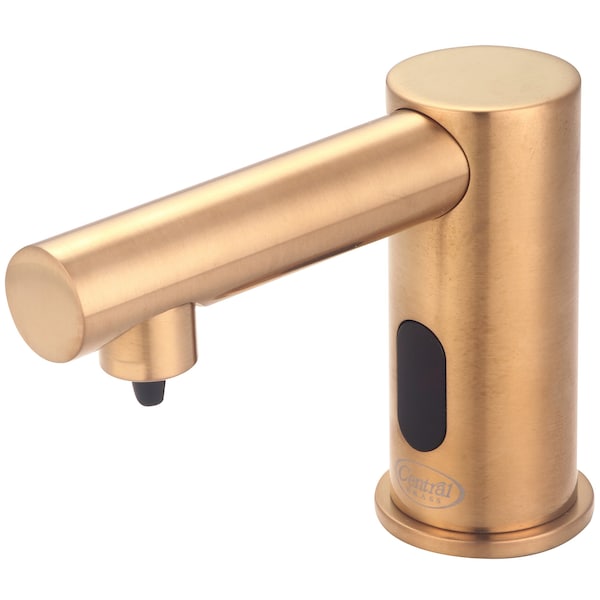 Single Hole Deck Mount Electronic Sensor Soap Dispenser in PVD Brushed Gold